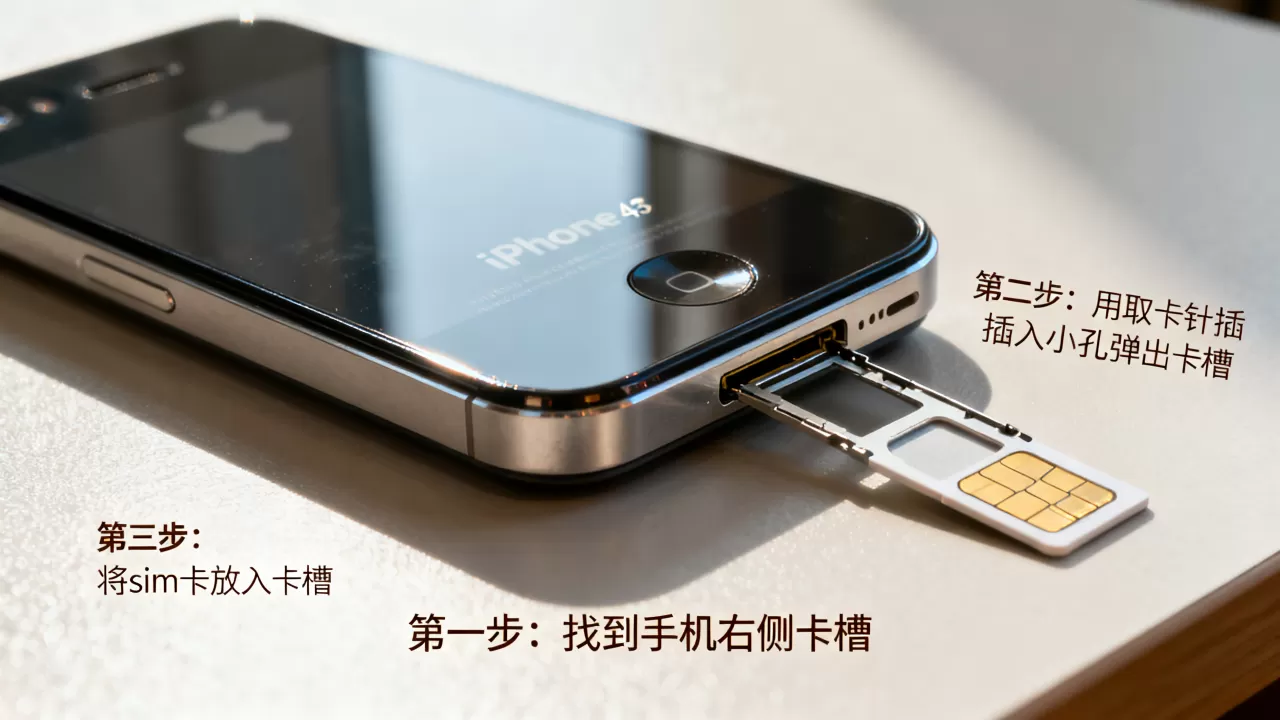 iphone4s怎么装sim卡，iphone4s卡槽在哪里