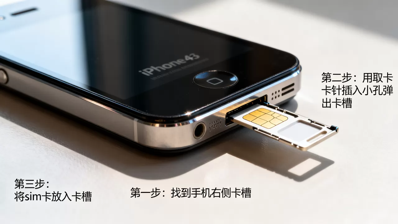 iphone4s怎么装sim卡，iphone4s卡槽在哪里