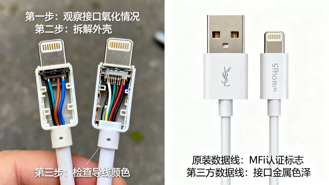 iphone5数据线拆解，iphone5数据线怎么买？