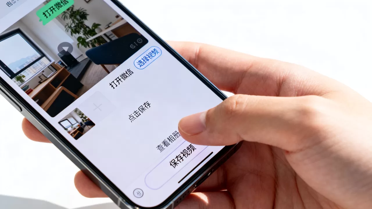 微信视频怎么保存到iPhone，微信视频保存到相册教程