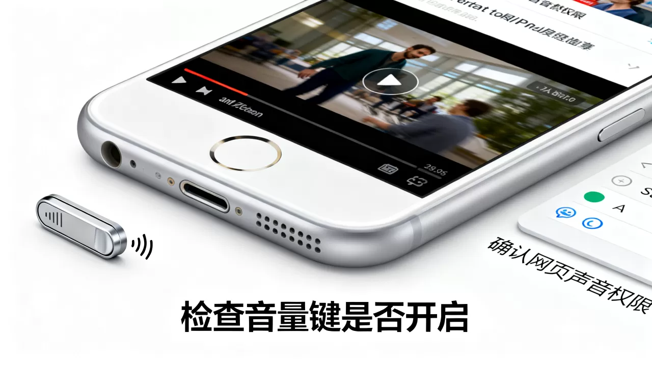 iphone 网页播放视频没声音怎么办，iphone 网页视频无声解决方法