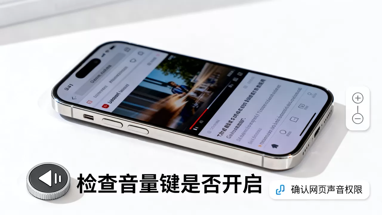 iphone 网页播放视频没声音怎么办，iphone 网页视频无声解决方法