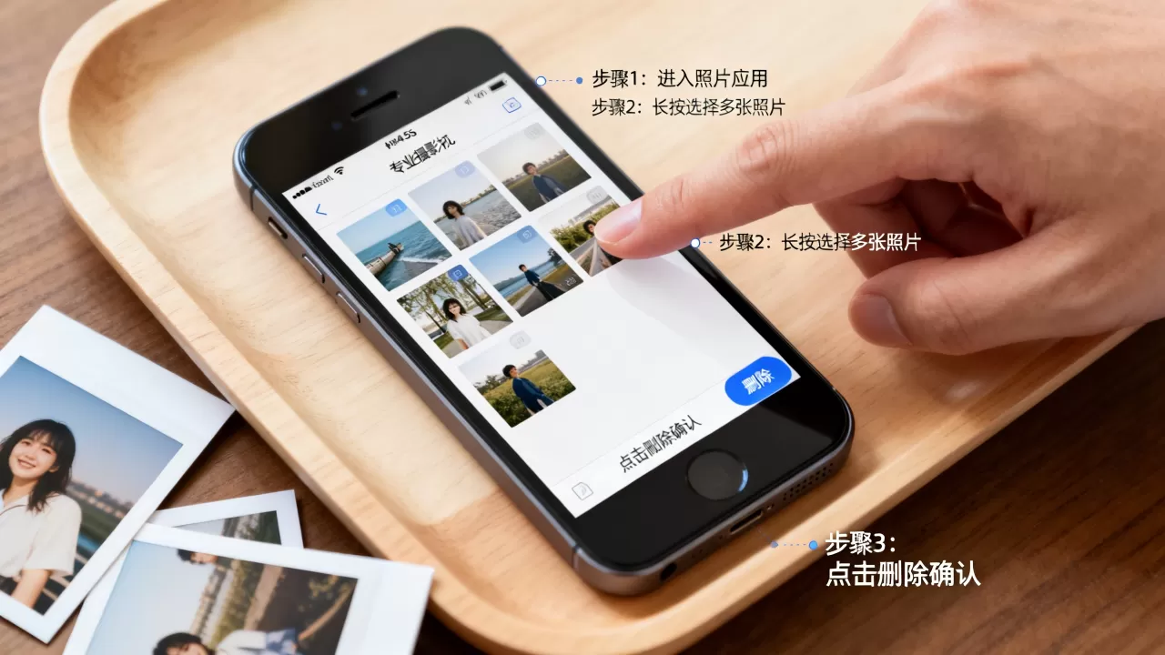 iphone5s照片怎么批量删除，iphone5s批量删除照片