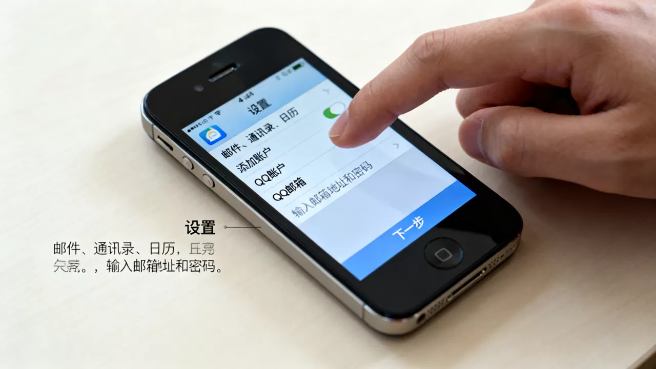 iphone4s怎么设置qq邮箱，iphone4s设置qq邮箱教程