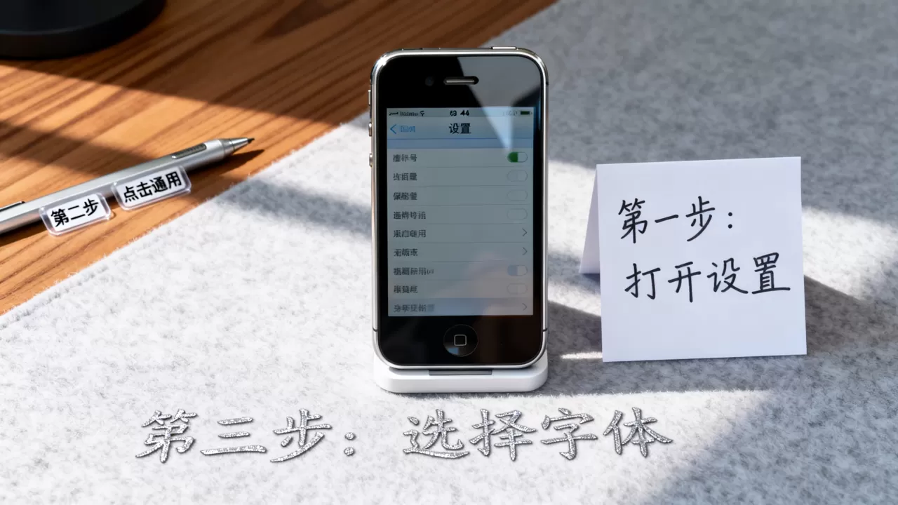 iphone4s怎么换字体，苹果手机修改系统字体教程