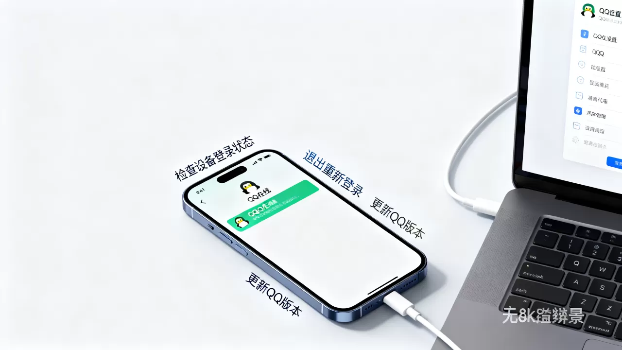 QQ一直显示iPhone在线，QQ显示iPhone在线怎么解决