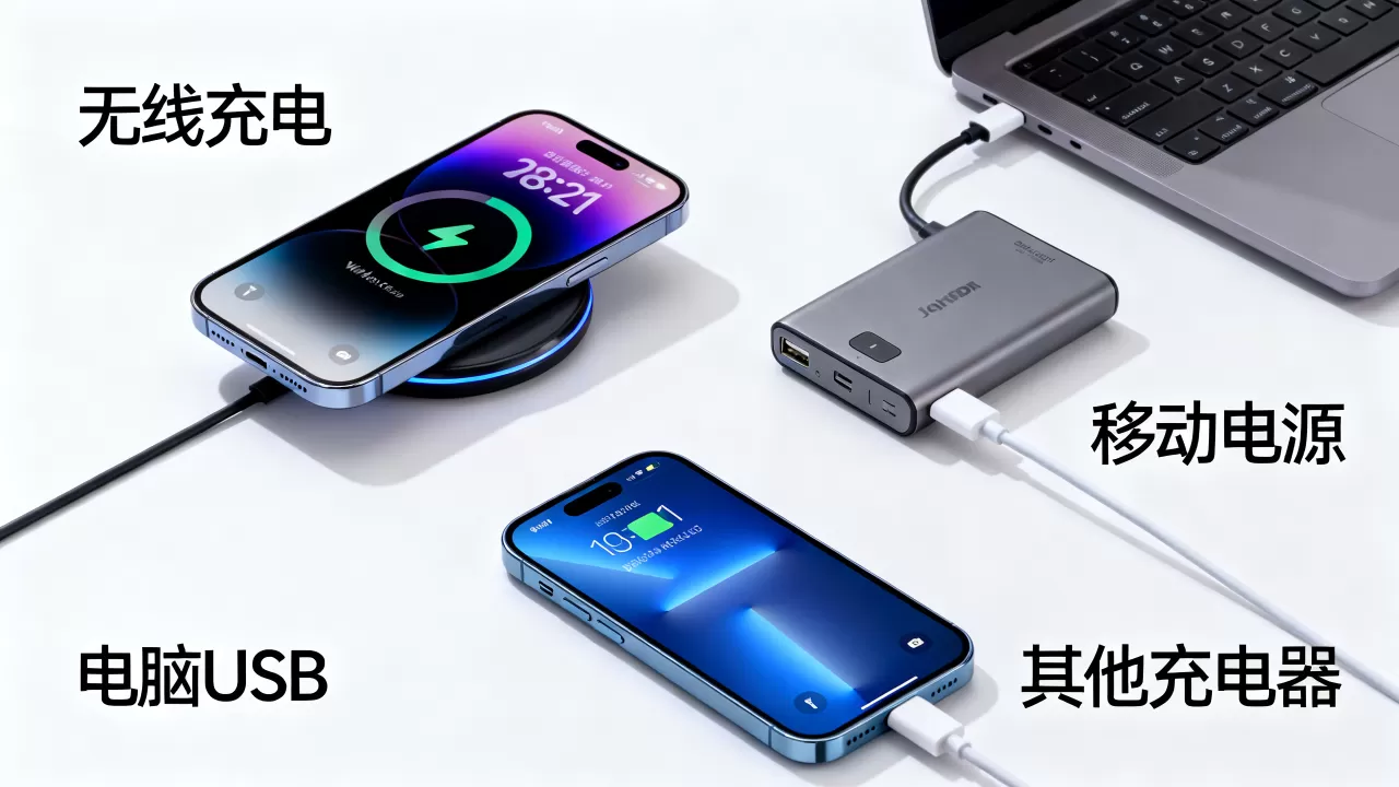 iphone没有充电器怎么充电 iphone没有充电器怎么充电
