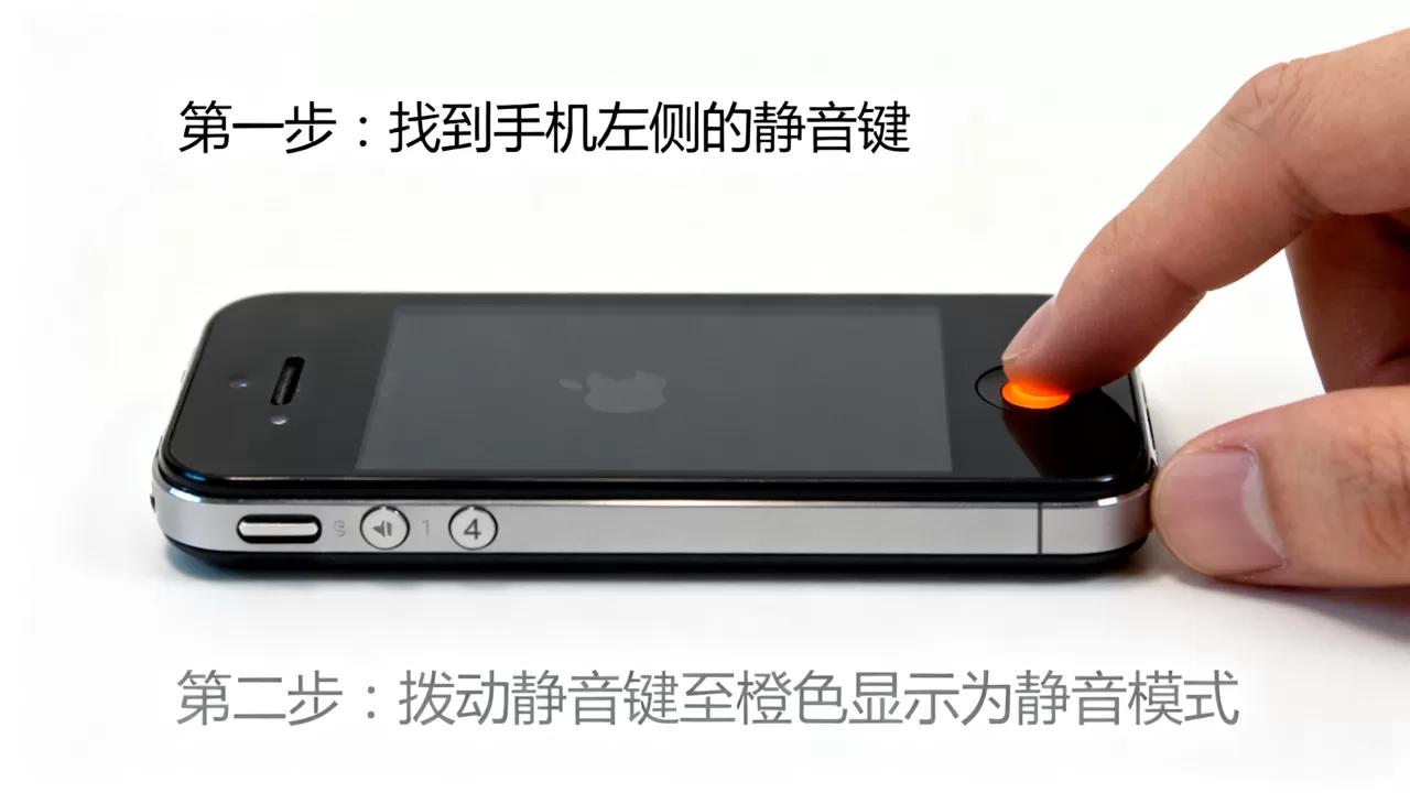 iphone4s怎么关声音，iphone4s静音键在哪