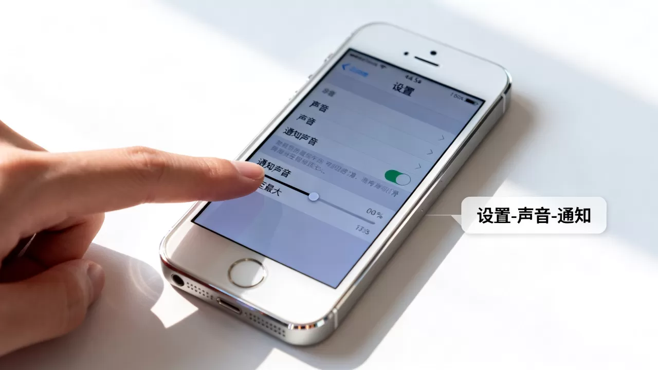 iphone5s通知的声音怎么调大？iphone5s通知声音设置