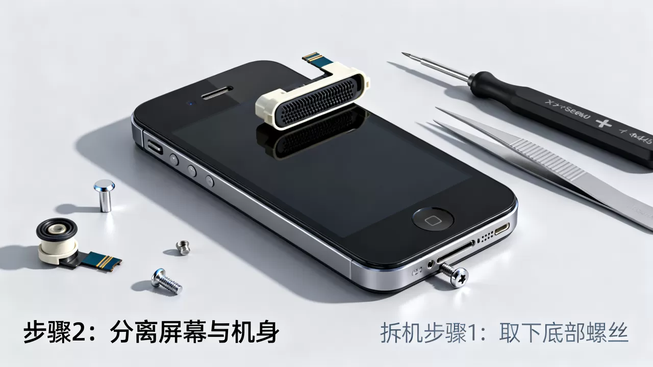 iphone4s听筒坏了怎么修，iphone4s拆机换听筒教程