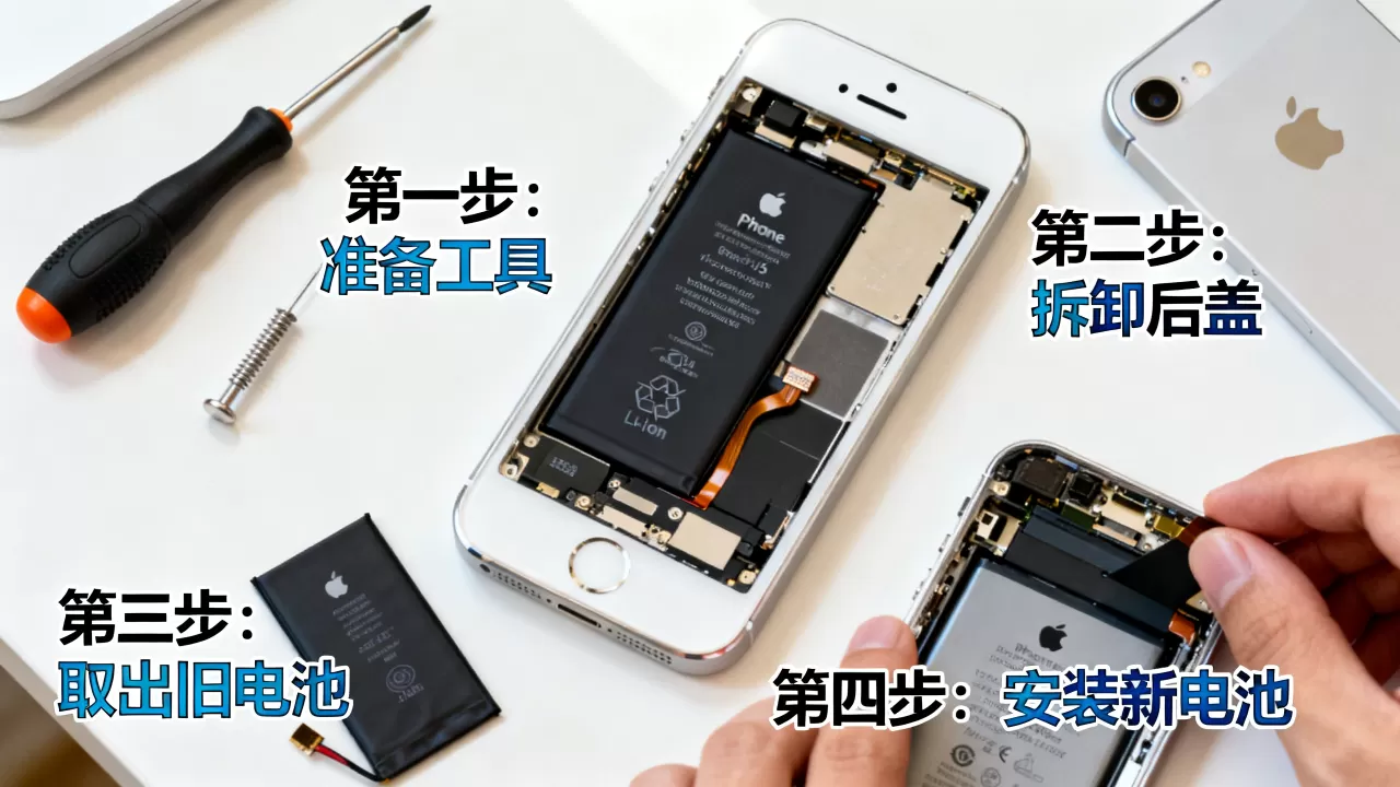 iPhone5电池怎么换，iPhone5换电池教程