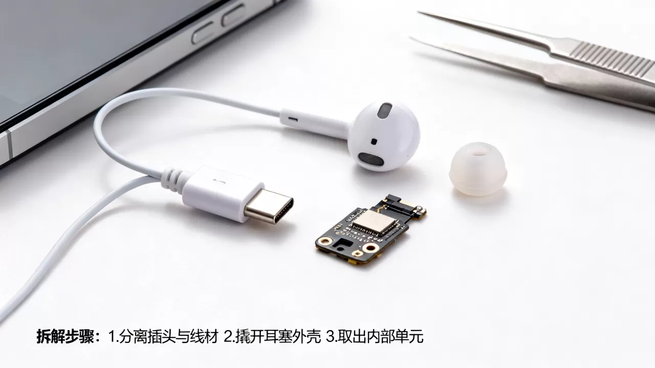 iphone4s耳机怎么拆？iphone4s耳机拆解教程