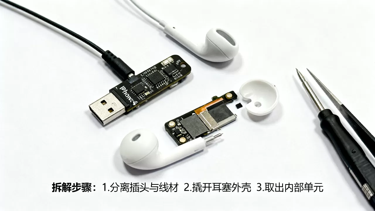 iphone4s耳机怎么拆？iphone4s耳机拆解教程