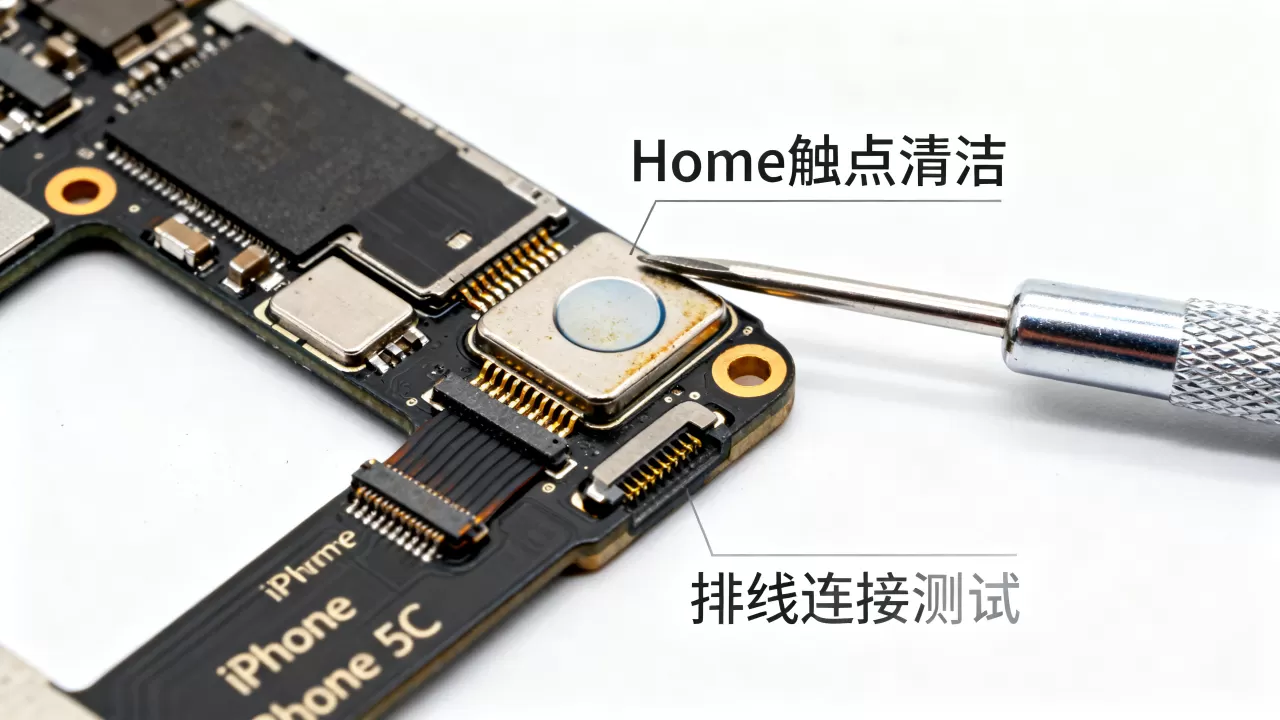 iPhone5C Home键失灵怎么修?Home触点修复方法 iPhone5C Home键失灵怎么修?Home触点修复方法