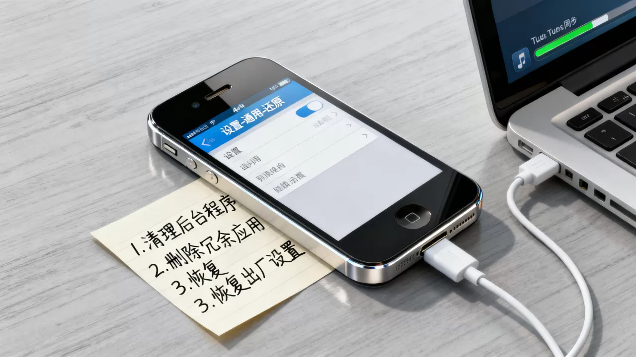 iphone4s升级7.1卡死怎么办，iphone4s7.1系统卡顿解决方法