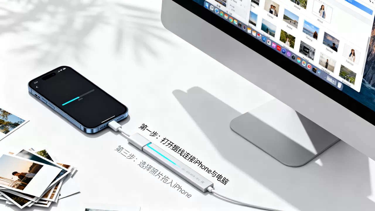 电脑照片怎么复制到iPhone？iPhone导入电脑照片方法