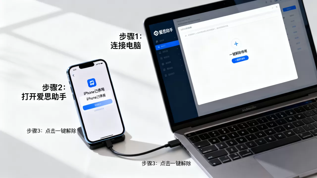 iphone已停用怎么解除?爱思助手一键解除已停用 iphone已停用怎么解除?爱思助手一键解除已停用