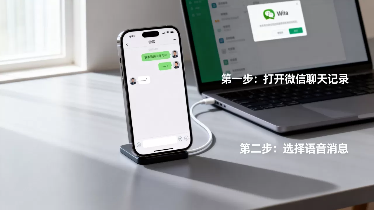 微信语音如何导出 iphone，iPhone微信语音消息怎么保存到电脑