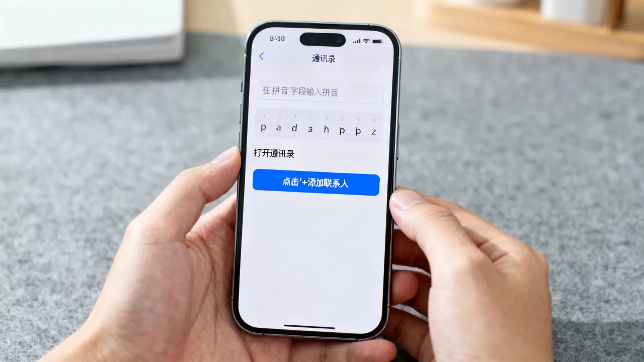 iphone通讯录怎么添加拼音，iphone通讯录添加拼音
