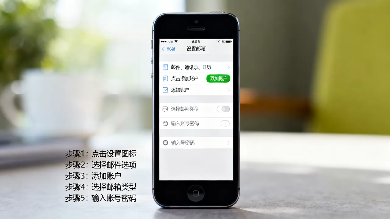 iphone5如何设置邮箱，iphone5添加邮箱账号详细步骤