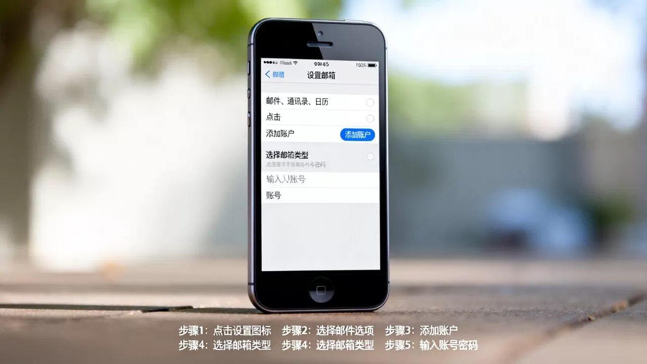 iphone5如何设置邮箱，iphone5添加邮箱账号详细步骤