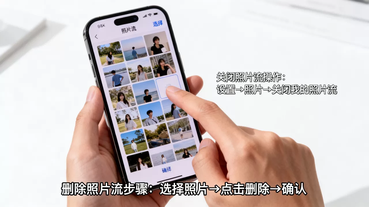 iphone我的照片流怎么删除，iphone照片流关闭