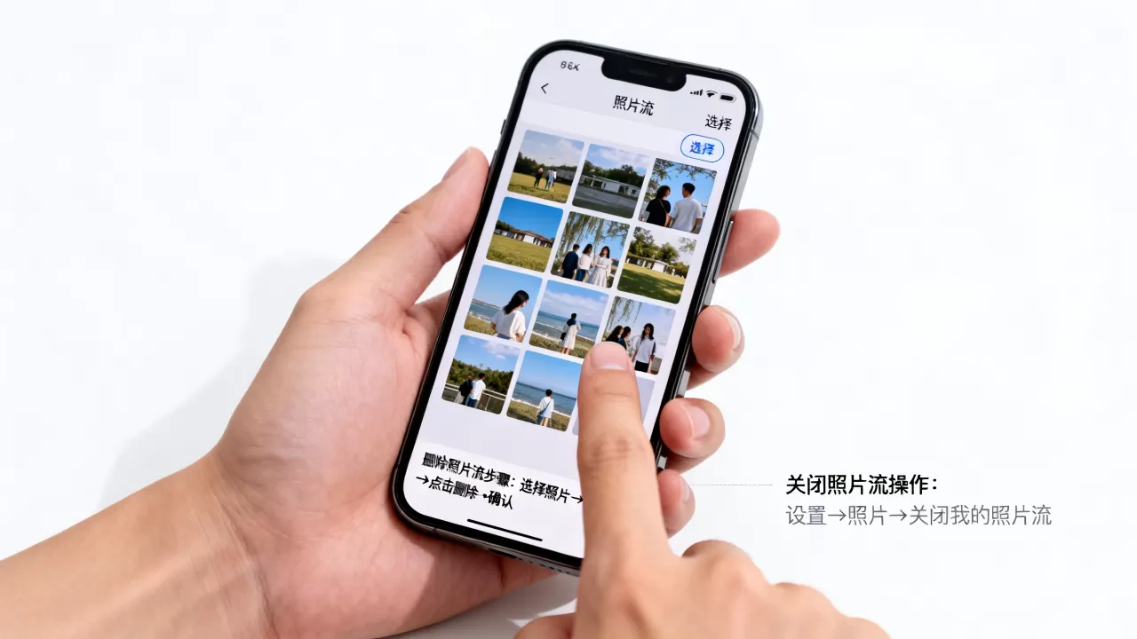 iphone我的照片流怎么删除，iphone照片流关闭