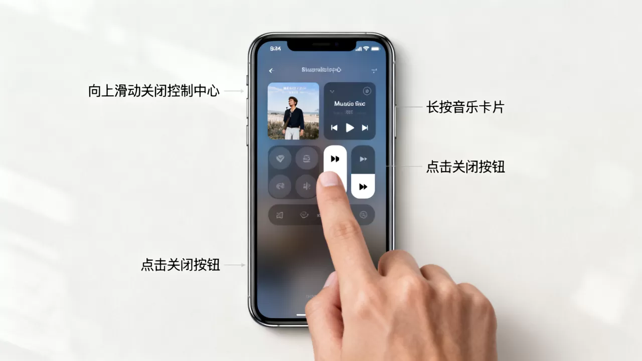 如何关闭iphone音乐播放器，iphone音乐播放器怎么彻底关闭