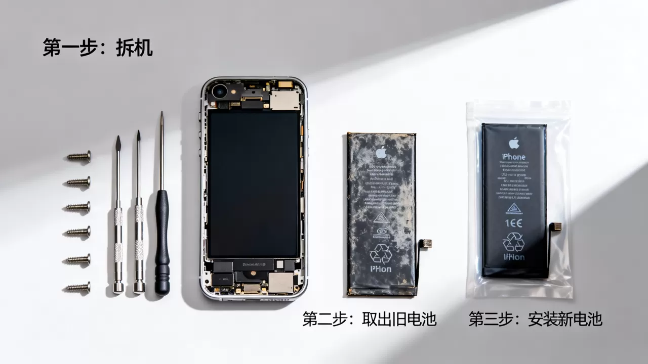 iphone5电池如何更换，iphone5换电池教程