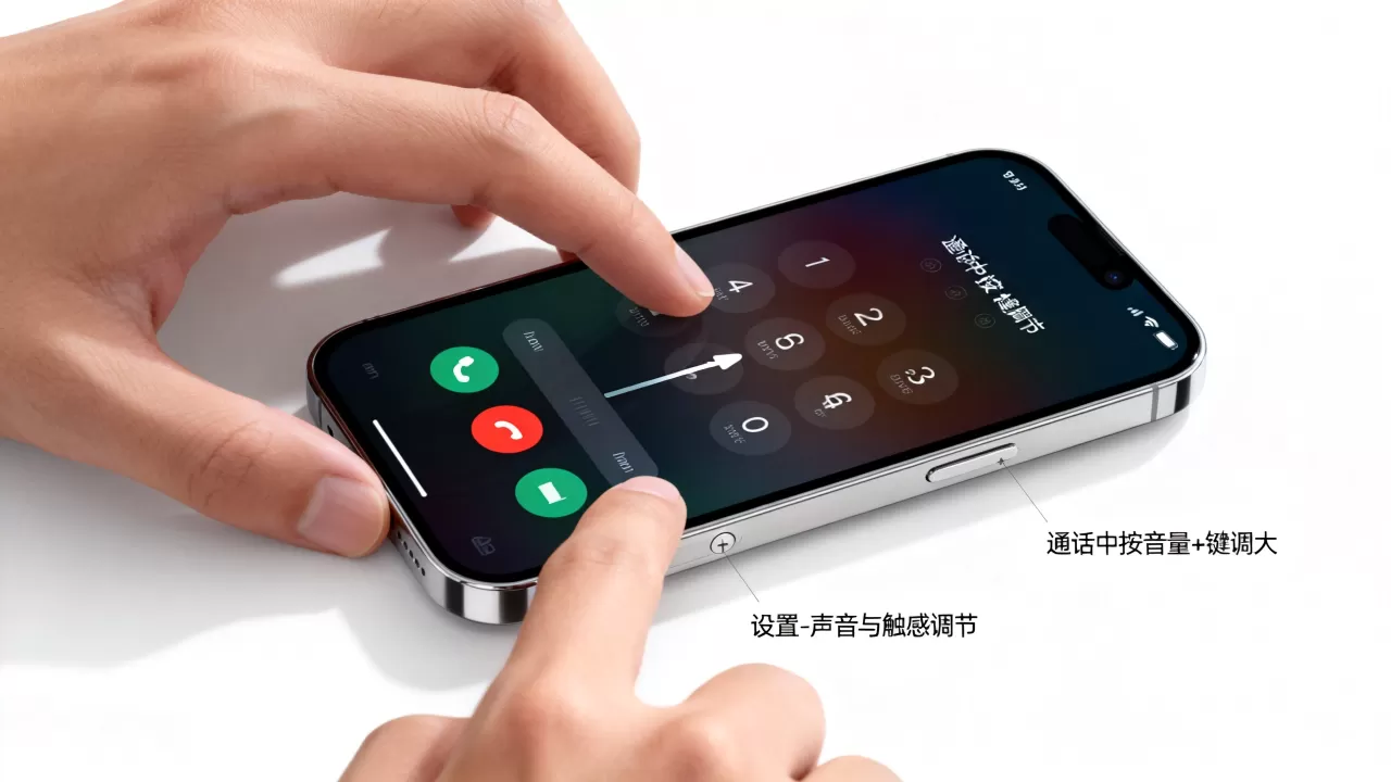iphone通话没声音怎么调大音量，iphone通话音量调节
