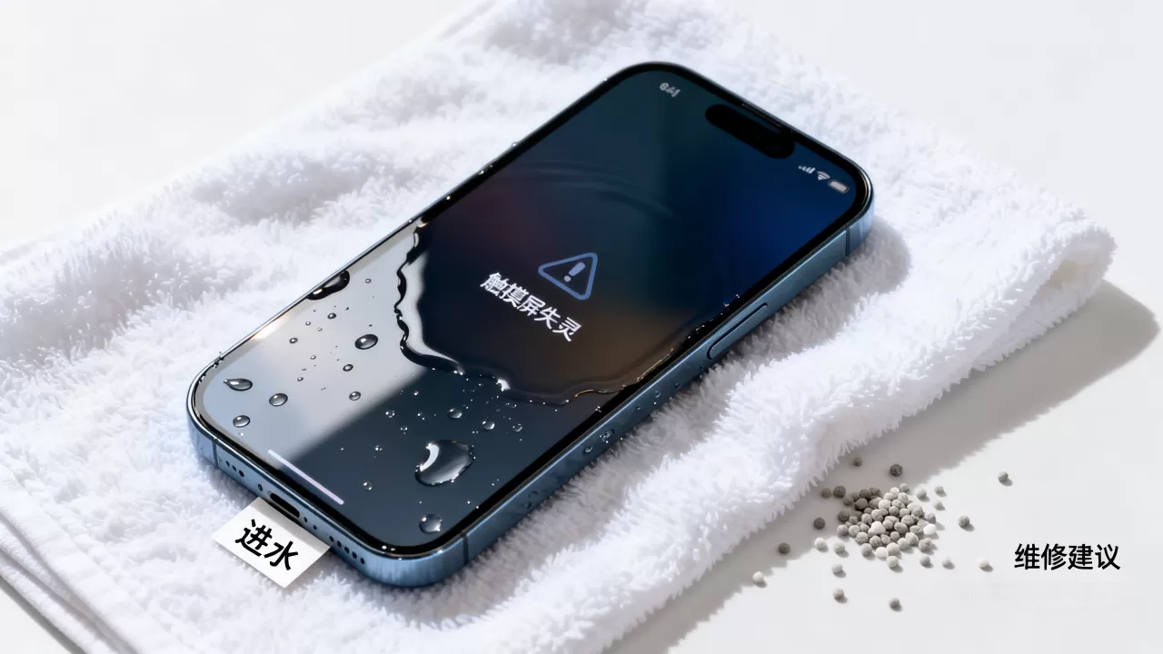 iphone进水触摸屏失灵怎么办，iphone进水维修