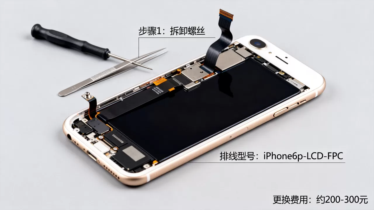 iPhone6p屏幕排线坏了怎么修？iPhone6p屏幕排线更换费用
