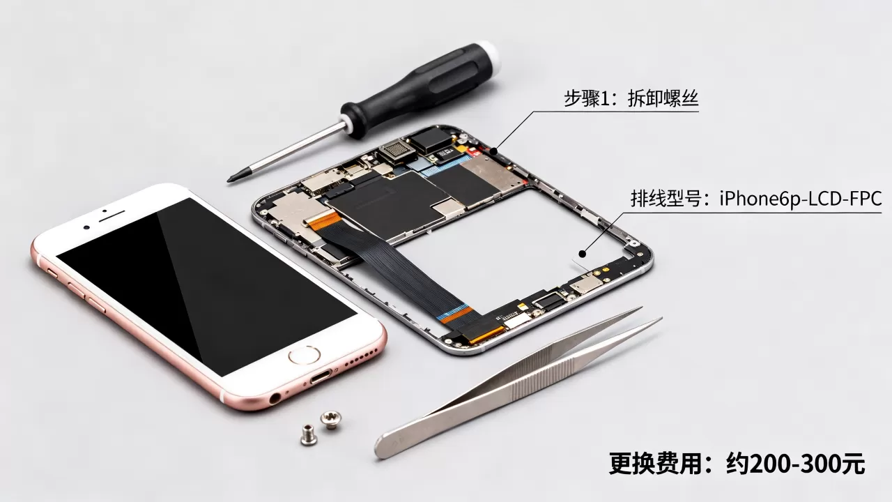 iPhone6p屏幕排线坏了怎么修？iPhone6p屏幕排线更换费用