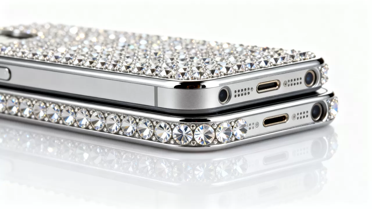 iphone5s镶钻，iphone5s手机壳镶钻水钻