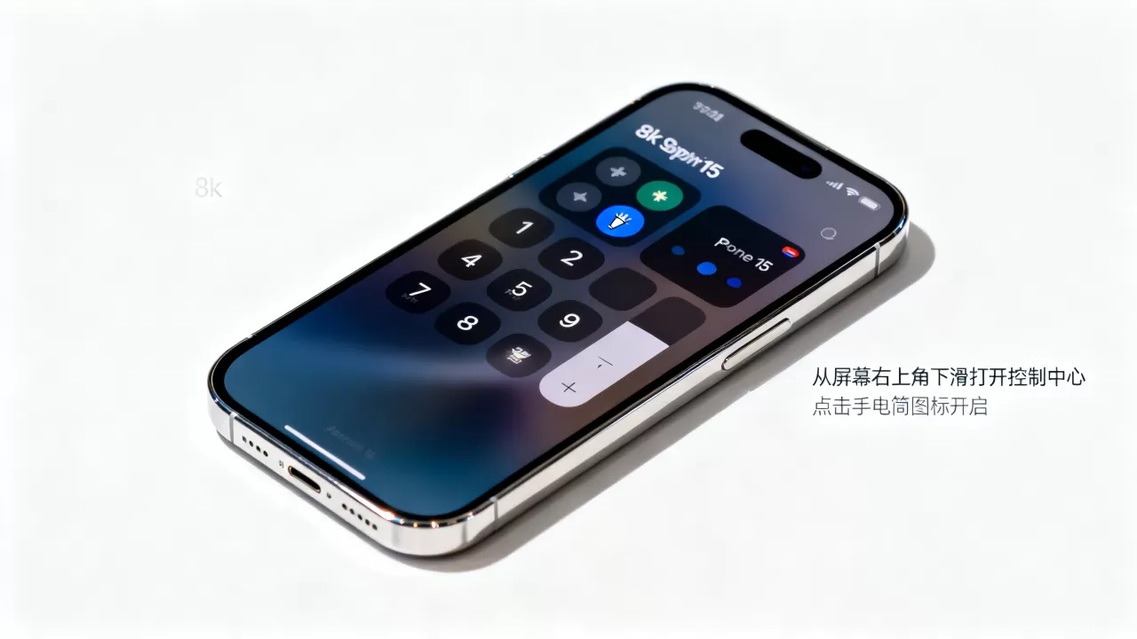 iphone怎么打开闪光灯，苹果15手机手电筒开关在哪