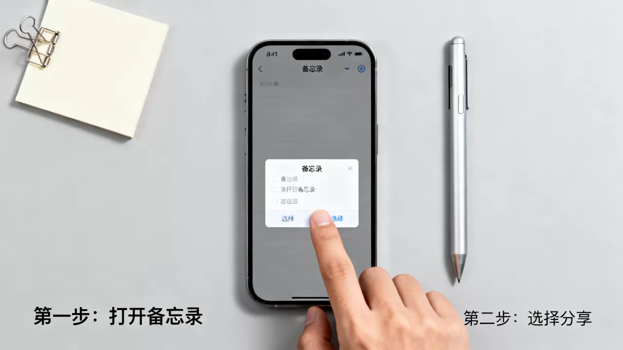 怎么分享iphone备忘录，iPhone备忘录如何分享给别人