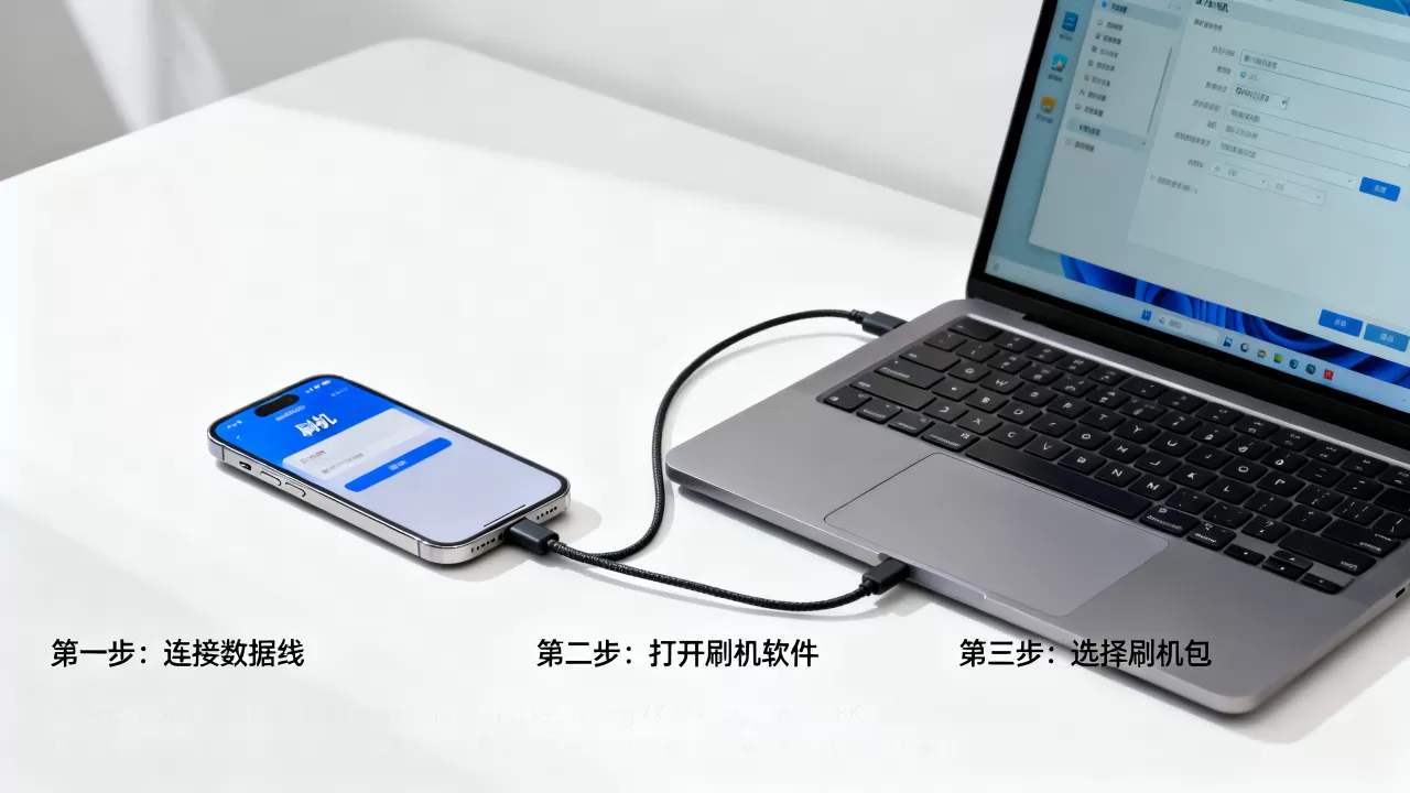 怎样连接电脑刷机，手机刷机教程