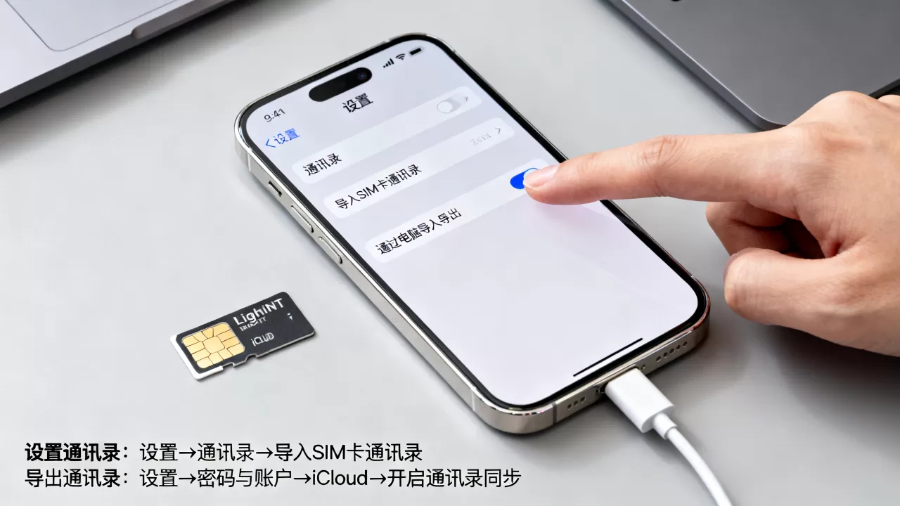 iphone怎么设置通讯录，iphone通讯录导入导出
