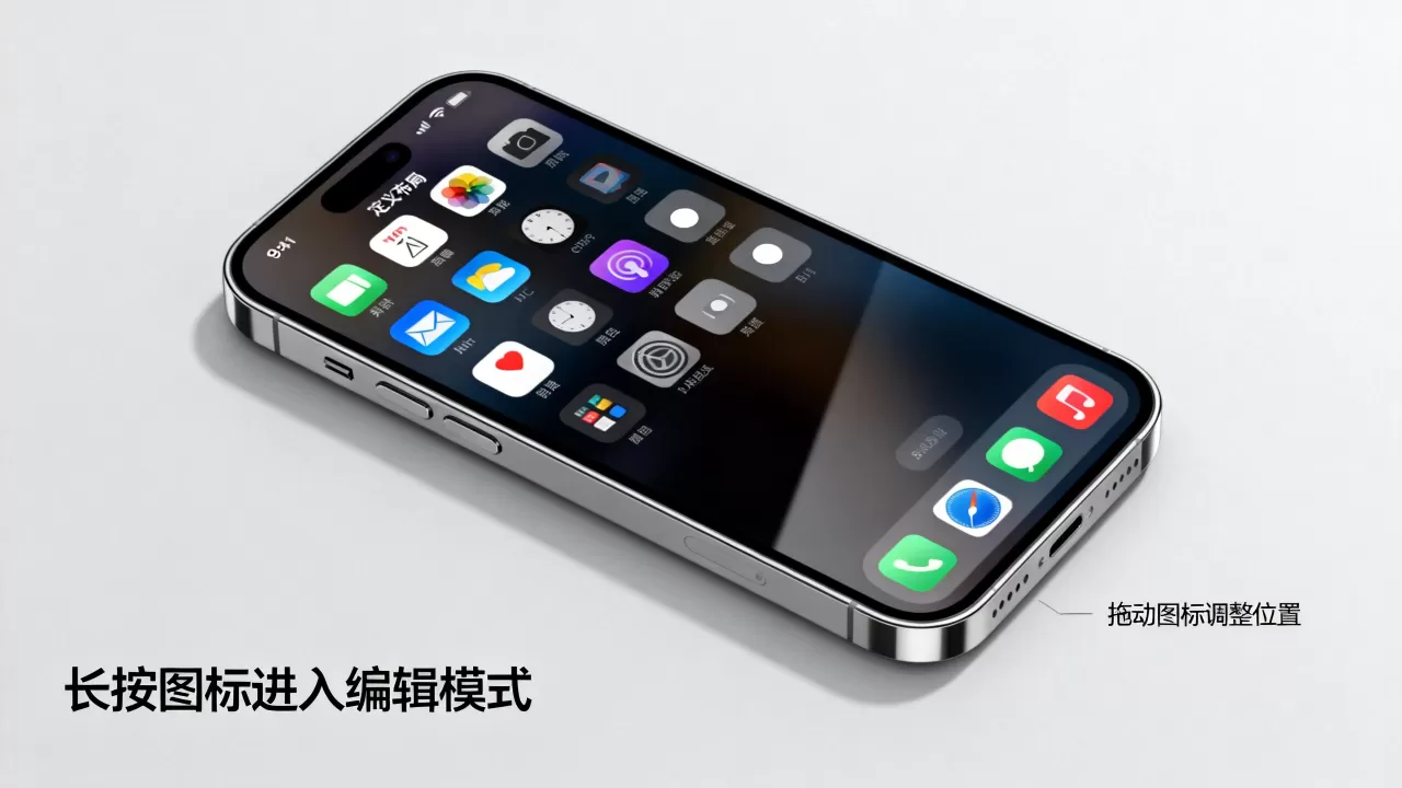 不越狱iphone图标随意摆，iphone怎么自定义图标布局