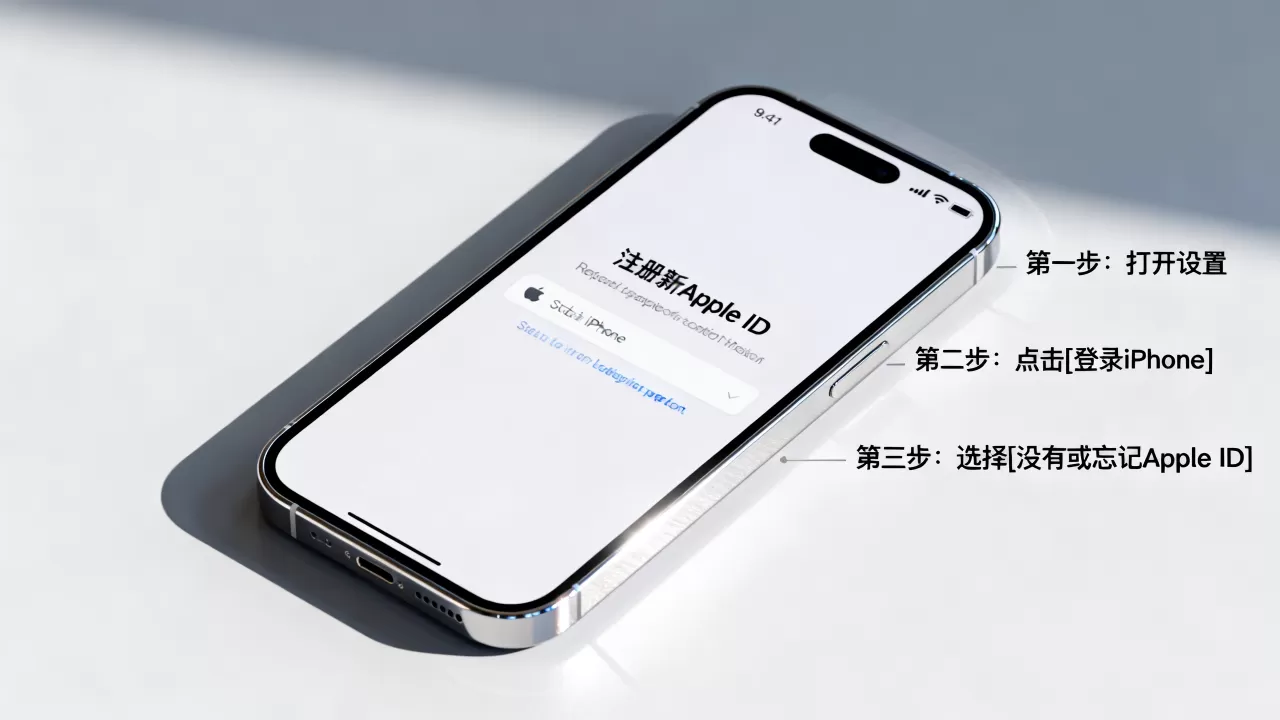 iphone怎么注册新的id，苹果手机注册新apple id教程