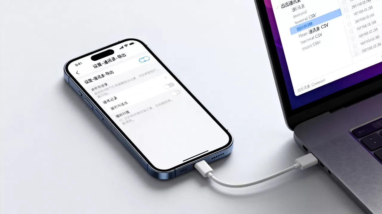 iphone怎么复制通讯录，iphone导出通讯录到电脑