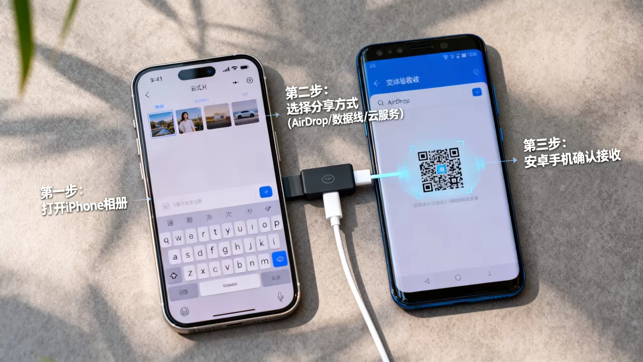 iphone照片传到安卓手机，iphone照片传到安卓手机怎么操作