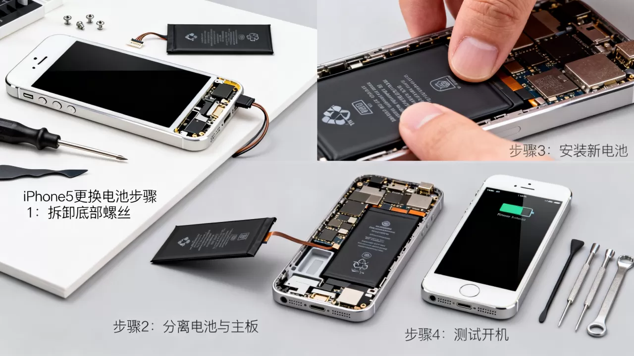 iphone5如何更换电池，iphone5换电池教程