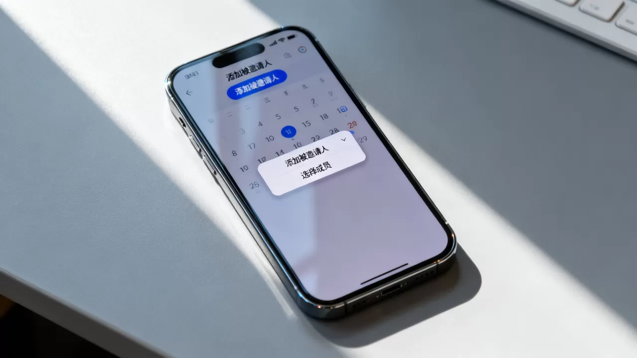 iphone日历怎么添加被邀请人，iphone日历添加成员