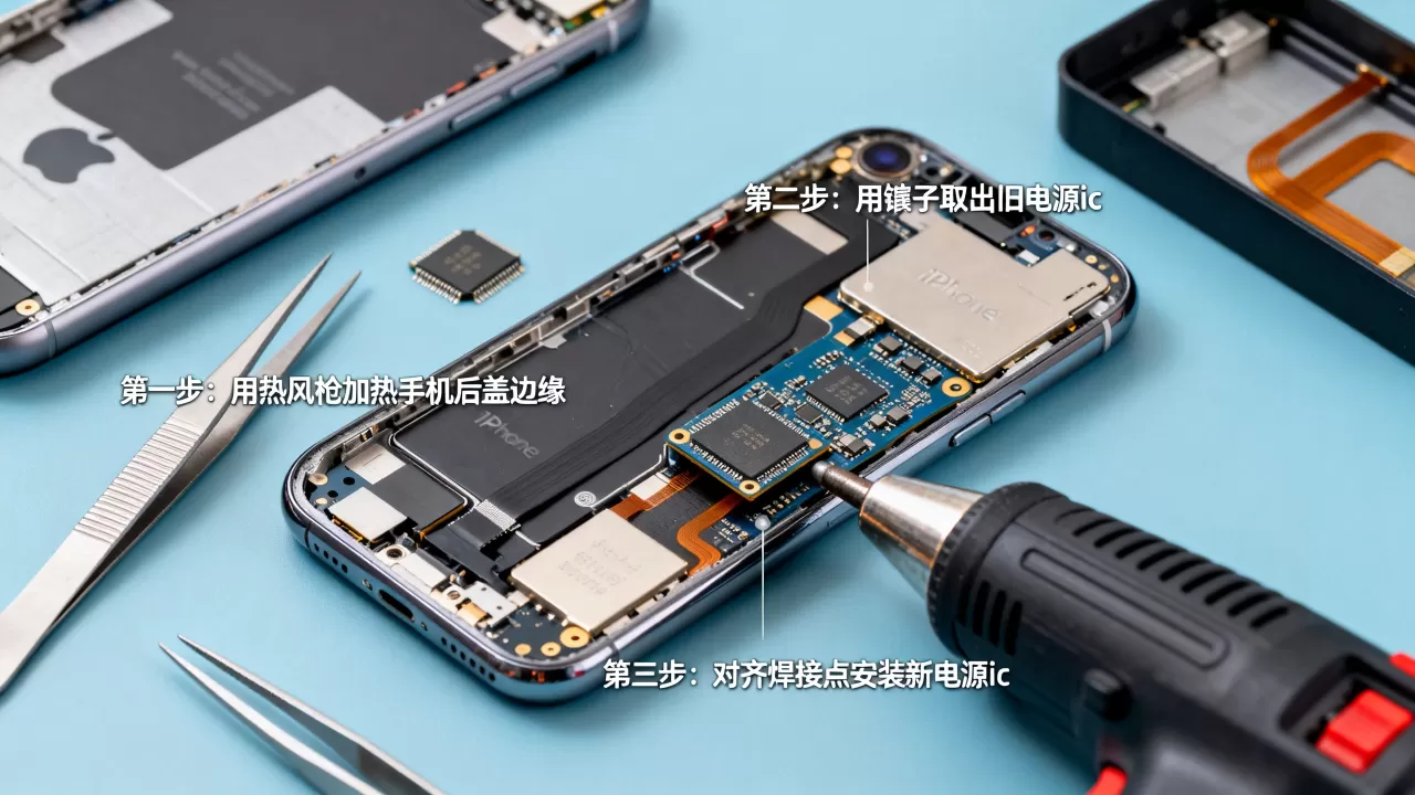 iphone换电源ic教程，iphone换电源ic教程详细步骤