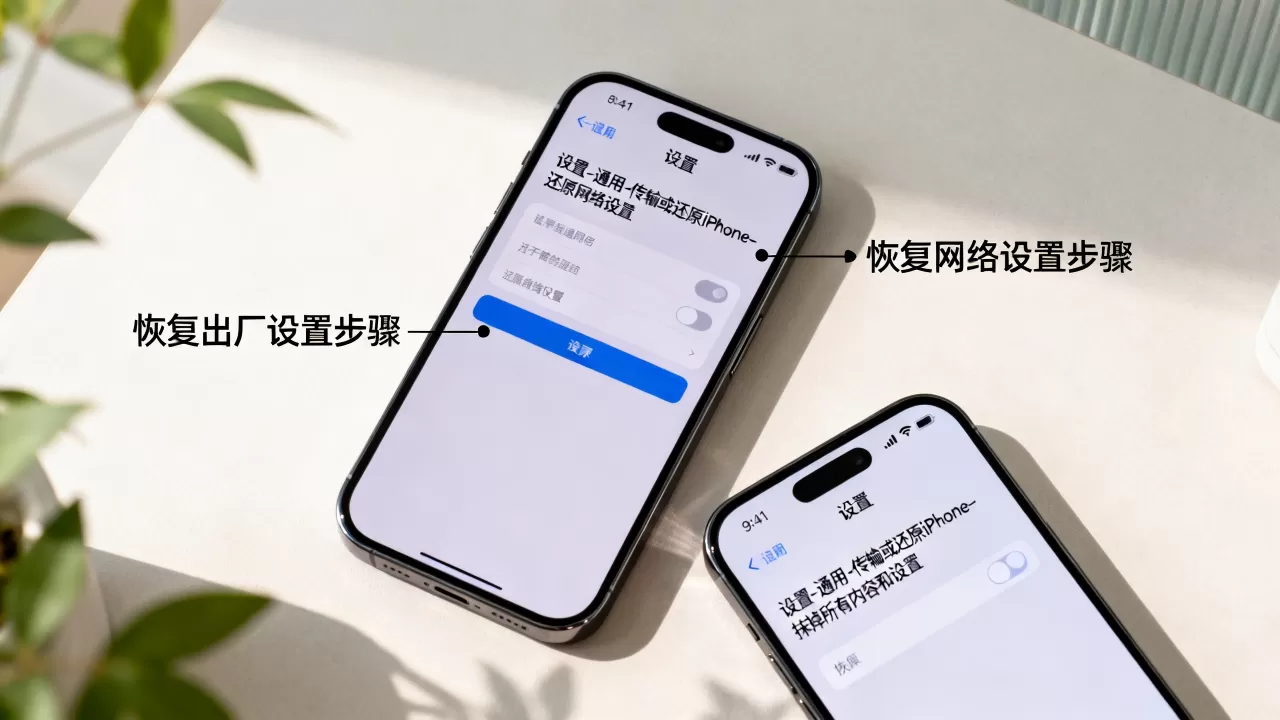 iPhone怎么恢复网络设置，iPhone恢复出厂设置方法