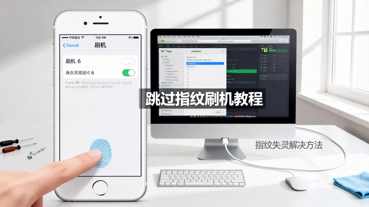 苹果6跳过指纹刷机教程，iphone6指纹失灵怎么解决