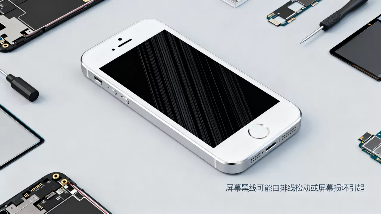 iphone5s屏幕黑线怎么办，iphone5s屏幕黑线