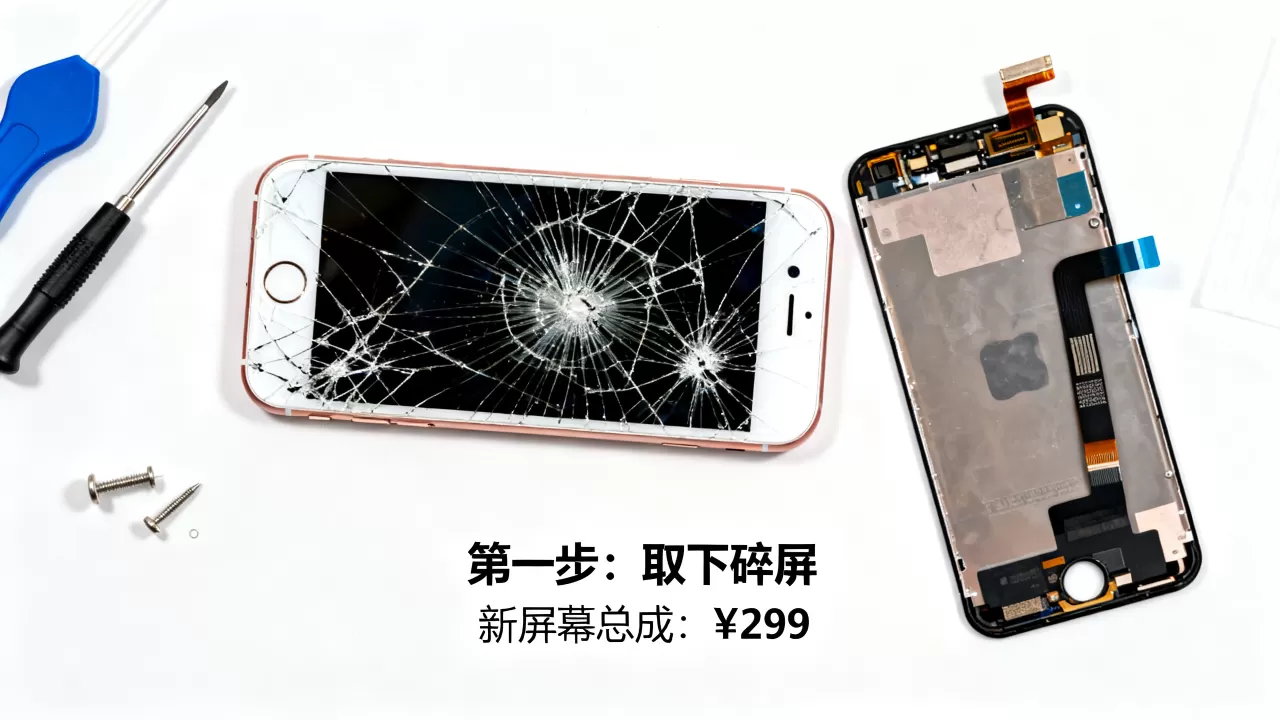 iphone6s面板碎了怎么换？iphone6s屏幕总成价格