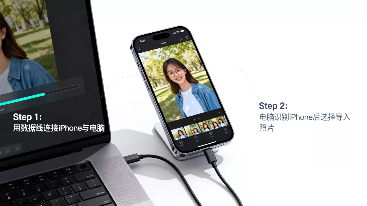 iphone手机怎么导入照片，iPhone导入照片到电脑